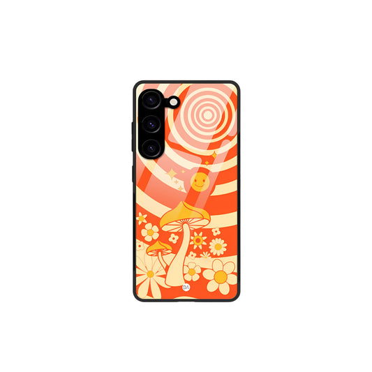 Mushroom & Flowers Design Case For Samsung