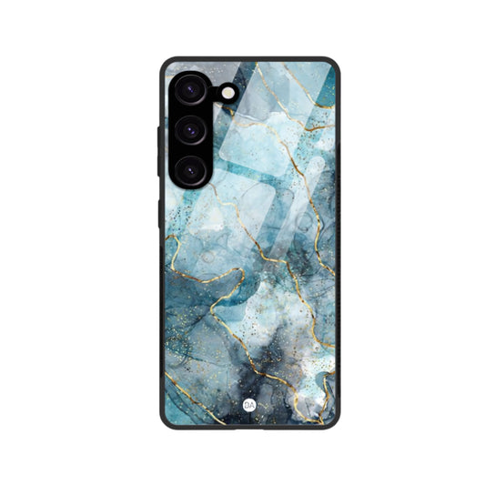 Marble Aqua Blue Design Case For Samsung