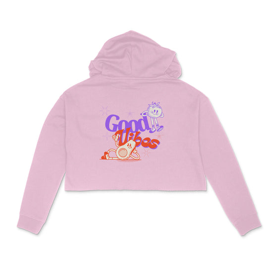 Vibes Women Crop Hoodie Back Design Only