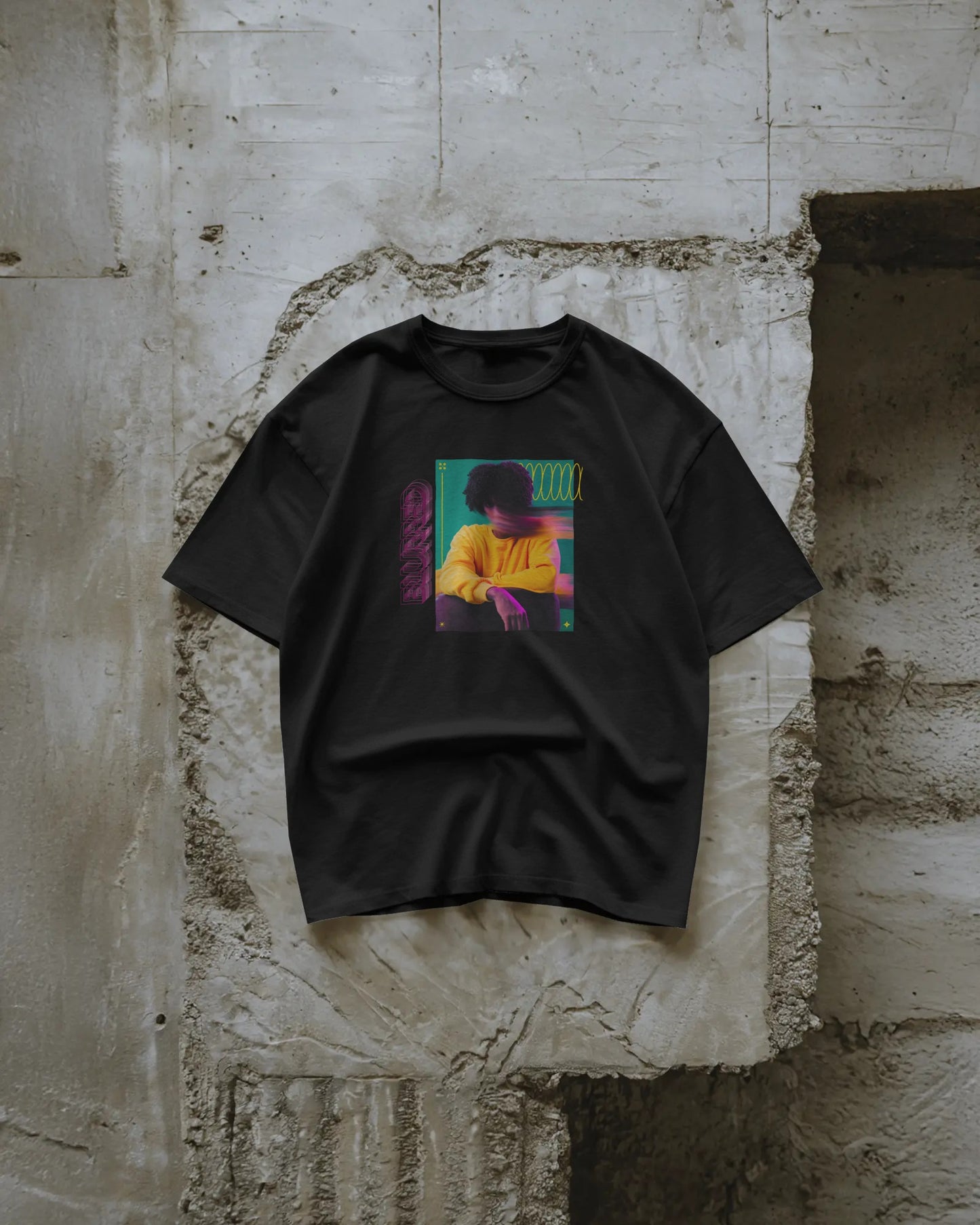 Blurred Premium Oversized Tshirt