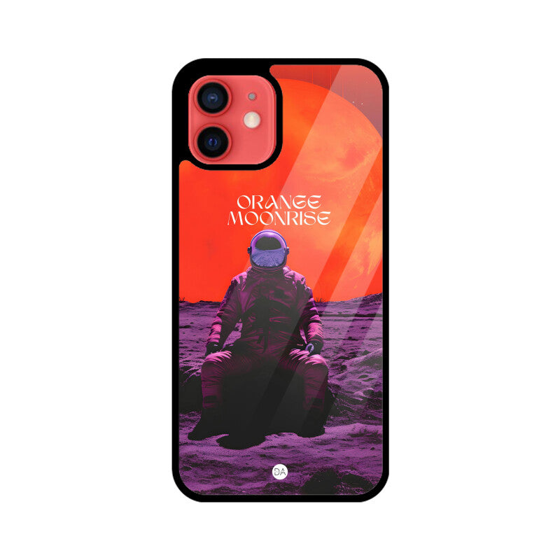 Orange Moonrise Design Case For iPhone