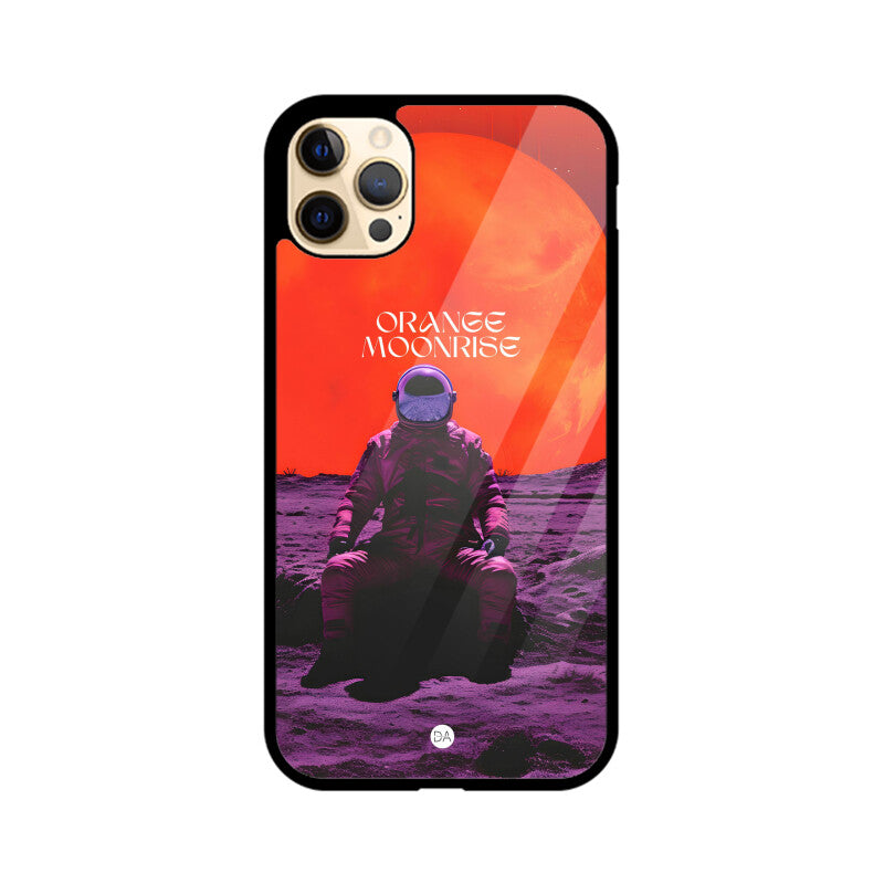 Orange Moonrise Design Case For iPhone
