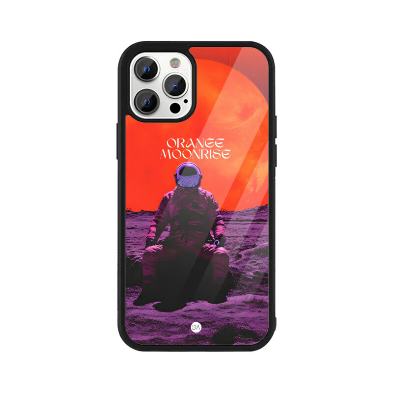 Orange Moonrise Design Case For iPhone