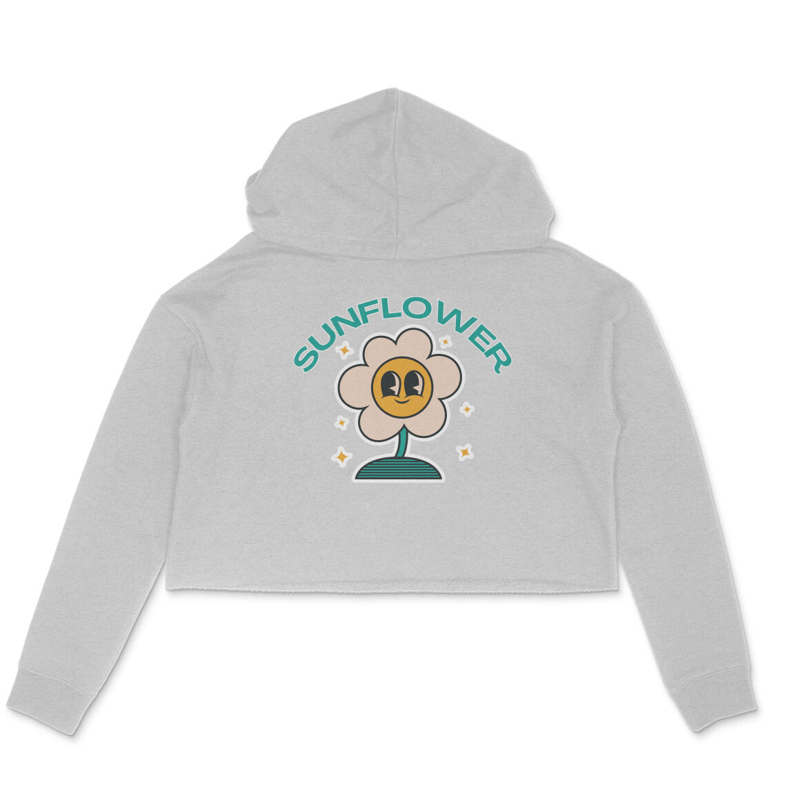 Sunflower Women Crop Hoodie Front Design Only