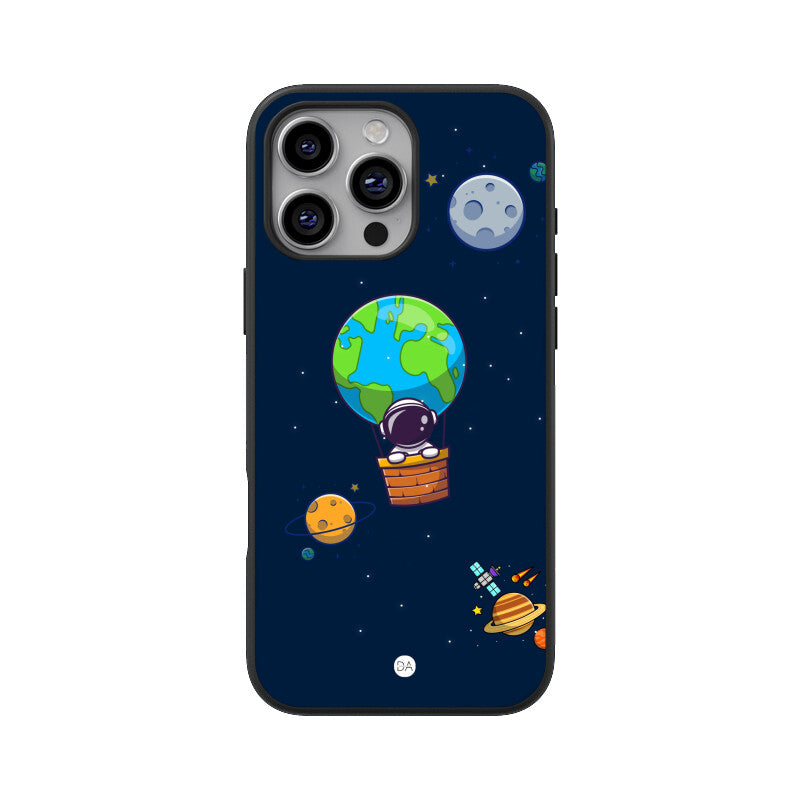 Astronaut Earth Balloon Ride Design Case For iPhone