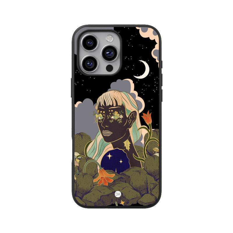 Woman In Starry Night Design Case For iPhone