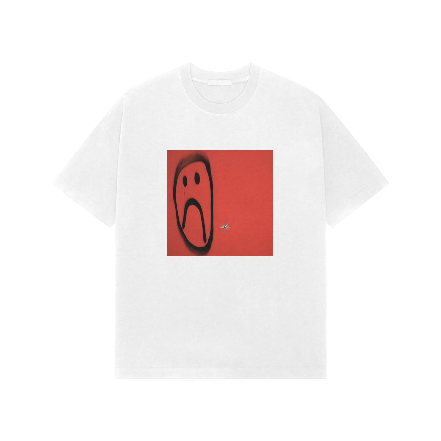 Sad Face Premium Oversized Tshirt