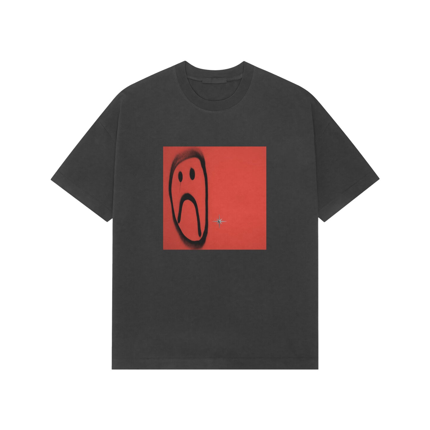 Sad Face Premium Oversized Tshirt