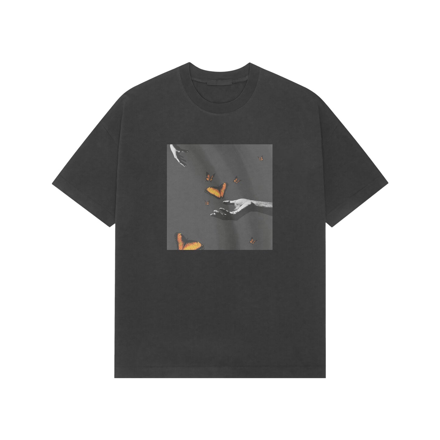 Butterfly In Hand Premium Oversized Tshirt