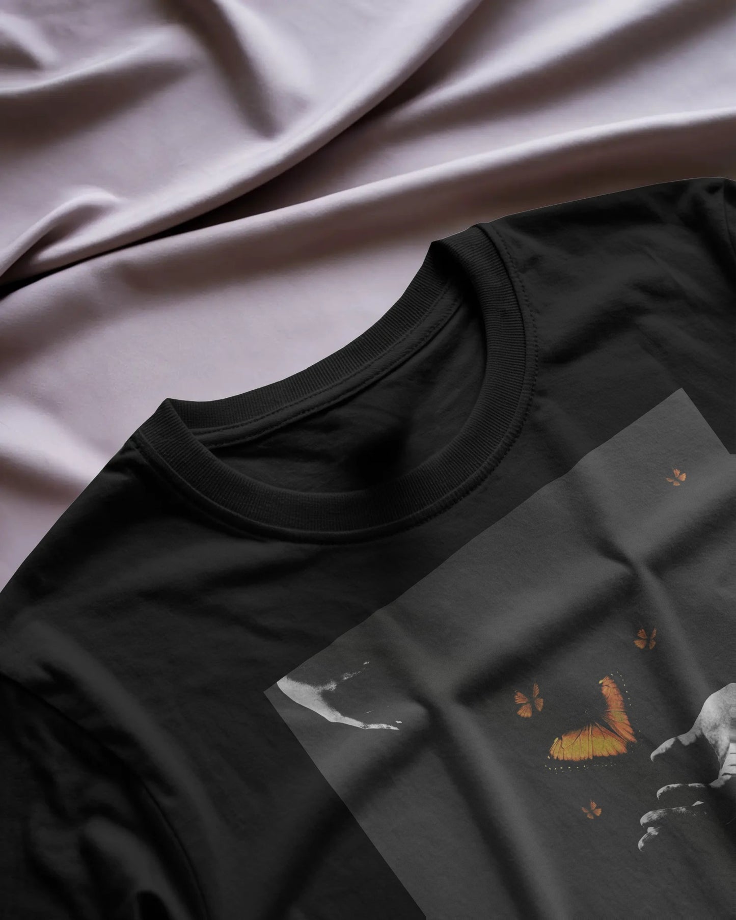 Butterfly In Hand Premium Oversized Tshirt