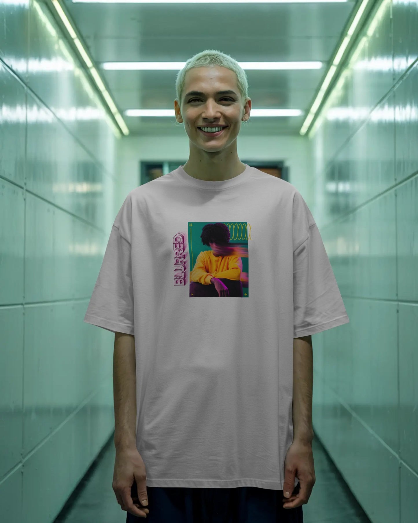 Blurred Premium Oversized Tshirt