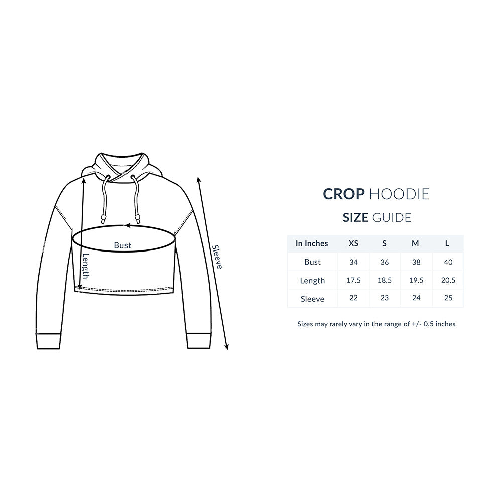 Choose Joy Women Crop Hoodie Front & Back Design