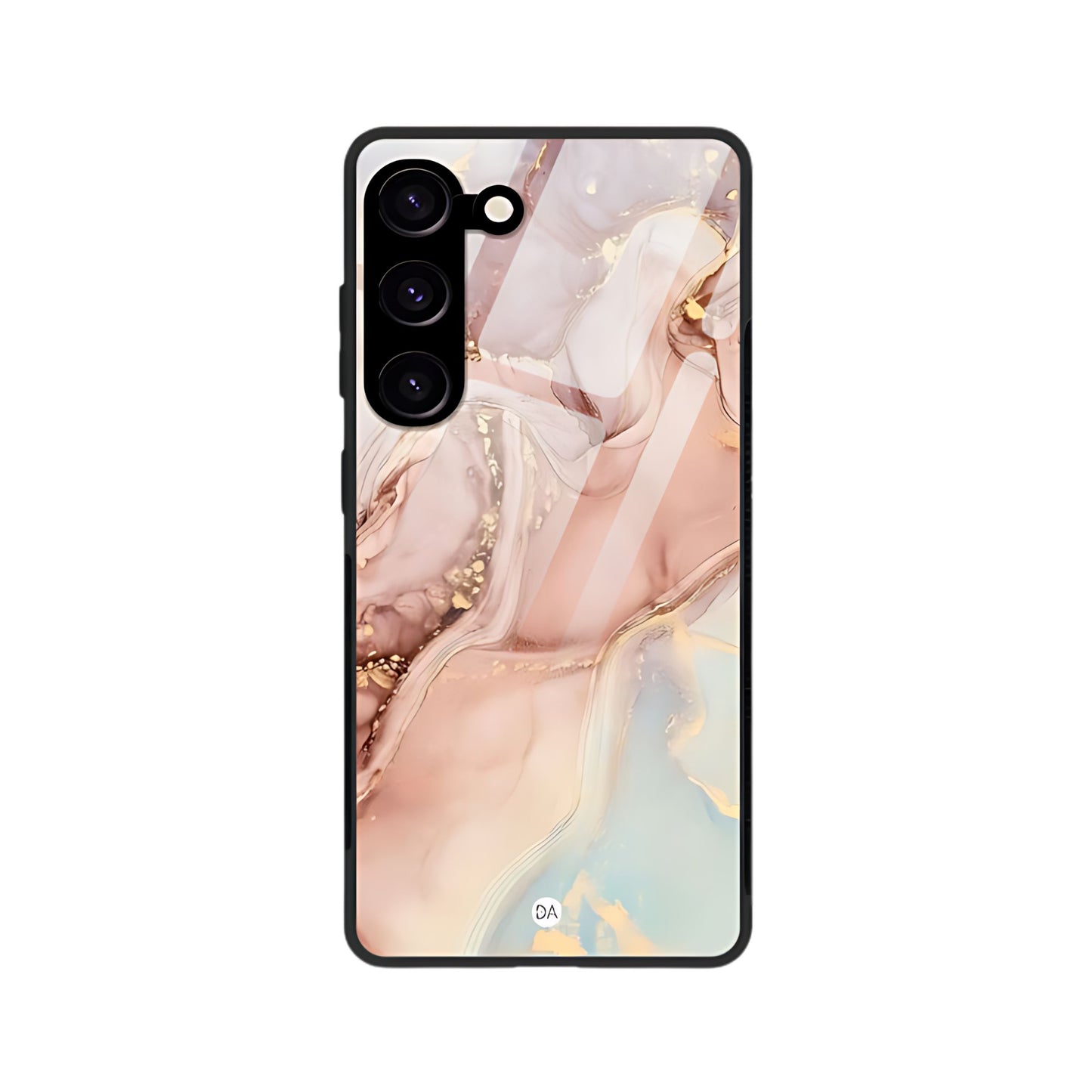 Marble Rose Gold Design Case For Samsung