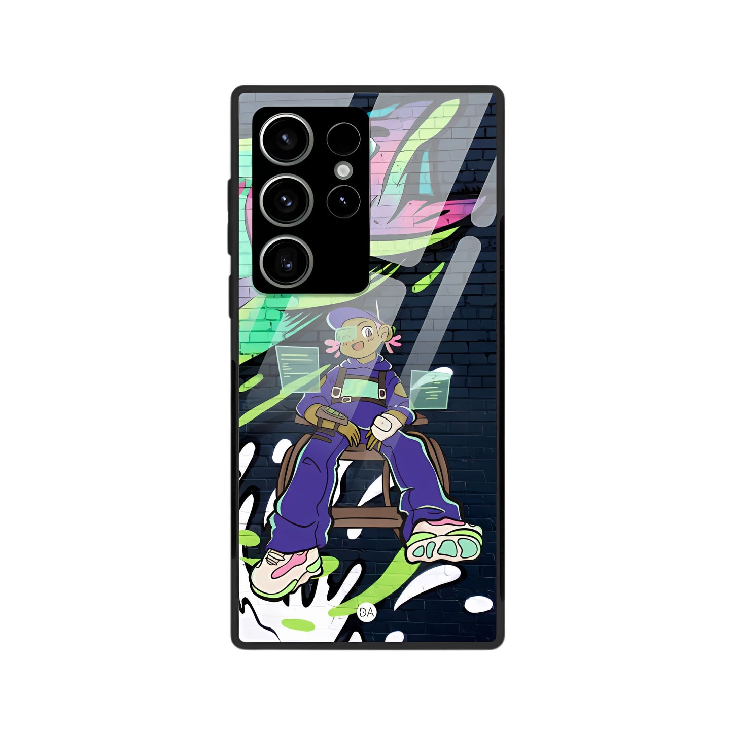 Graffiti Girl Fish Design Case For Samsung