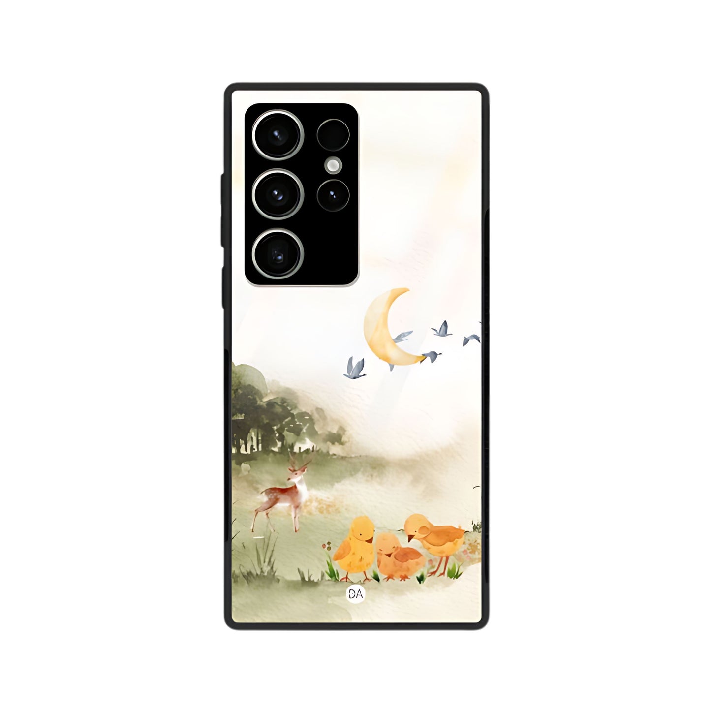 Deer & Birds Basking Design Case Cover For Samsung