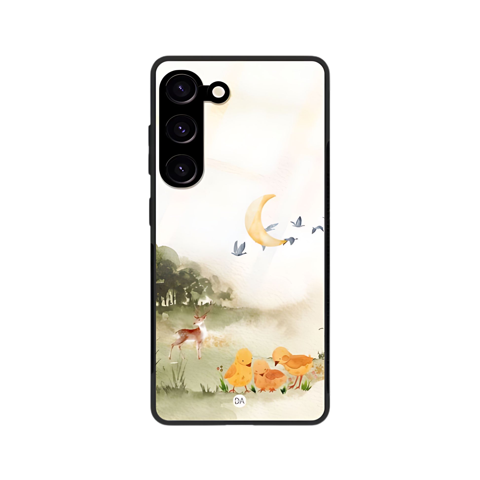 Deer & Birds Basking Design Case Cover For Samsung