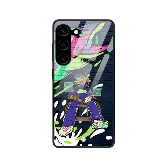 Graffiti Girl Fish Design Case For Samsung