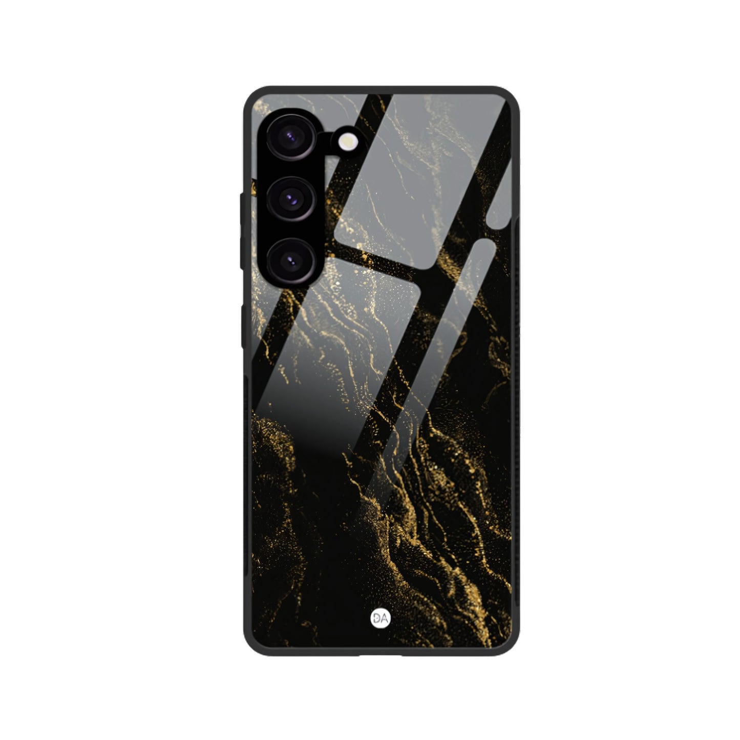 Marble Black Golden Design Case For Samsung