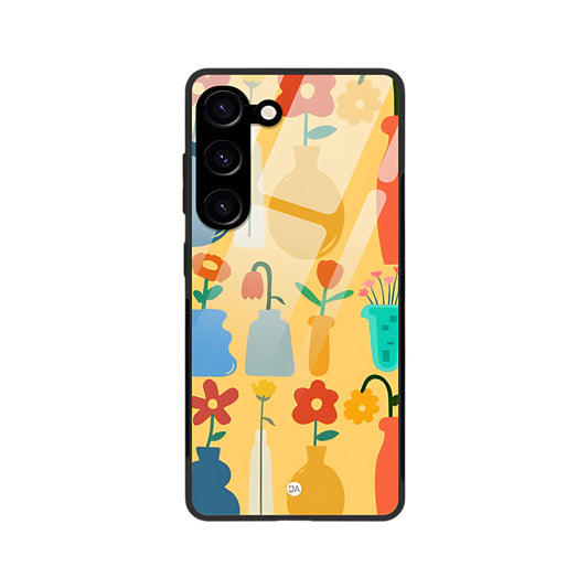 Flower Vase Design Case Cover For Samsung | Dhukeri Arts