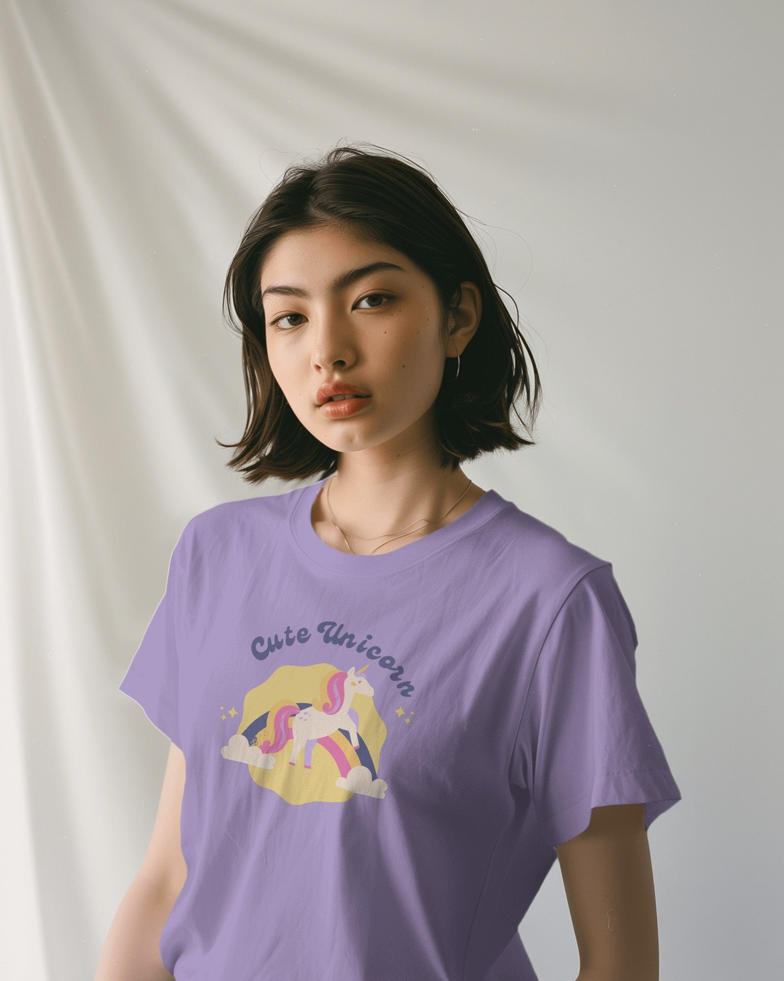 Cute Unicorn Women Tshirt | Dhukeri Arts