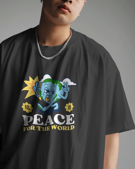 Peace For The World Oversized Tshirt