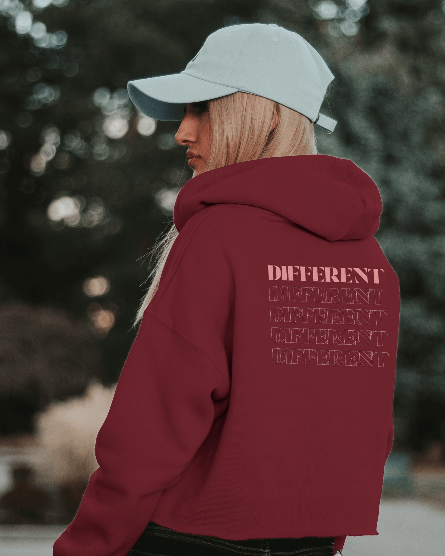 You are to be Different Women Crop Hoodie Front Design Only