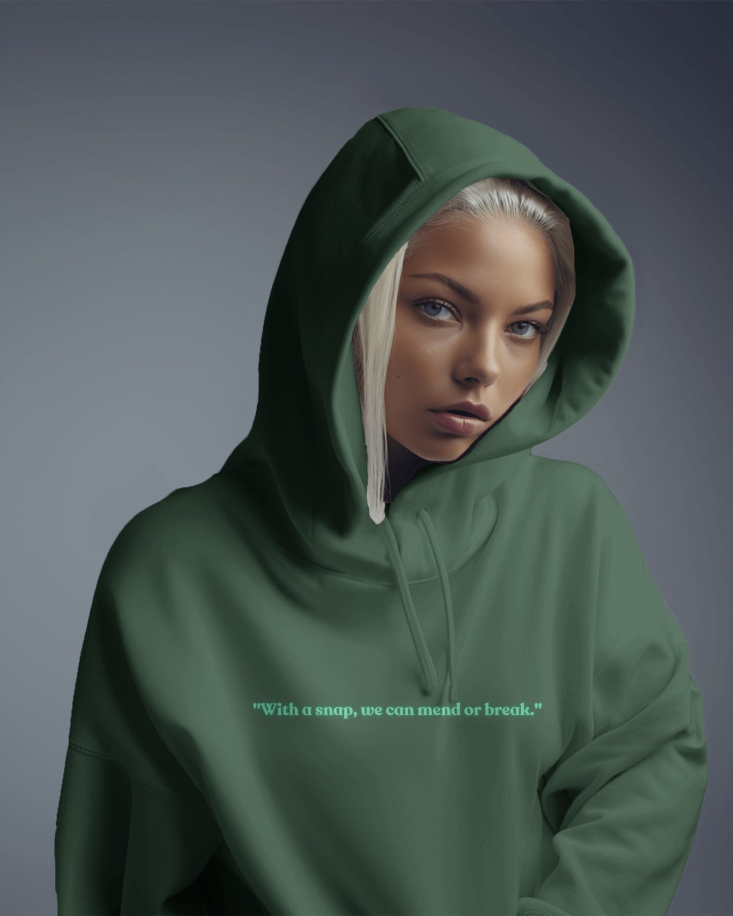 OH Snap Women Crop Hoodie Front & Back Design