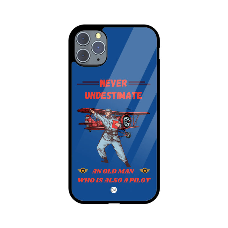 Biplane Midnight Blue Design Case Cover For iPhone | Dhukeri Arts