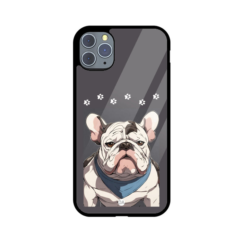 Bull Dog Grey Design Case For iPhone