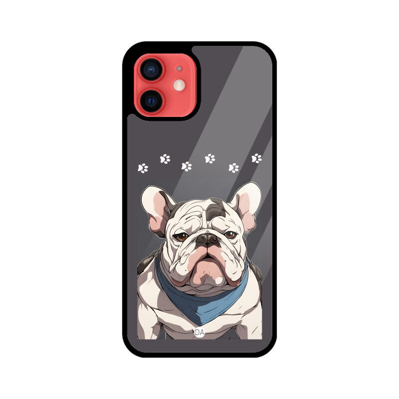 Bull Dog Grey Design Case For iPhone