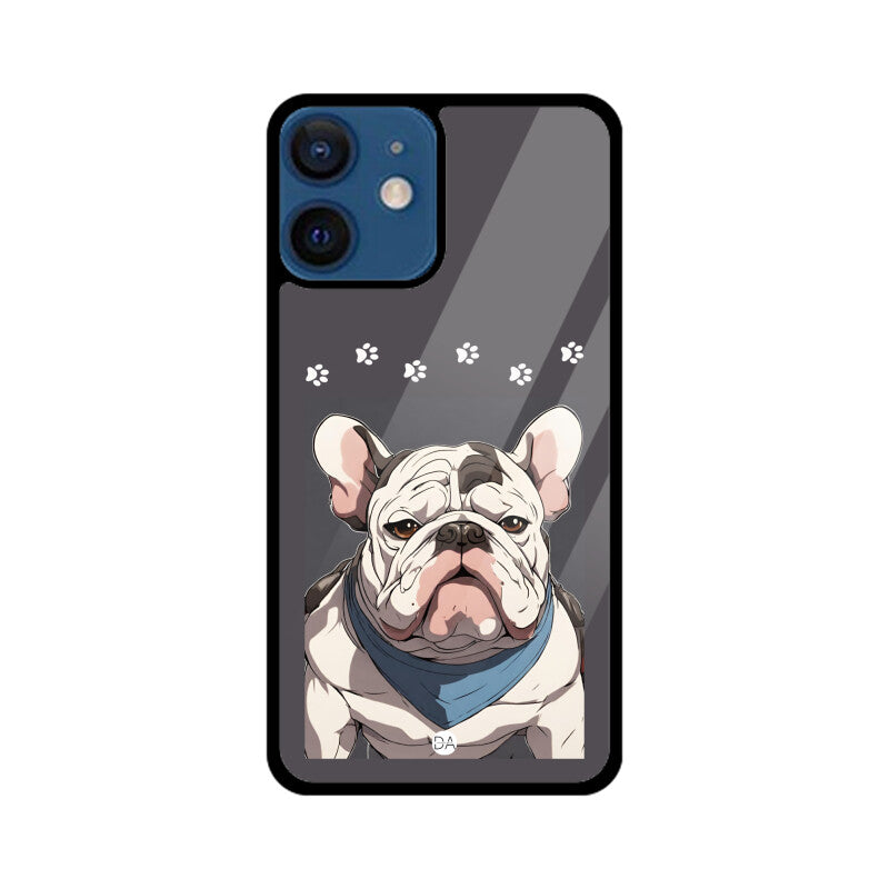 Bull Dog Grey Design Case For iPhone