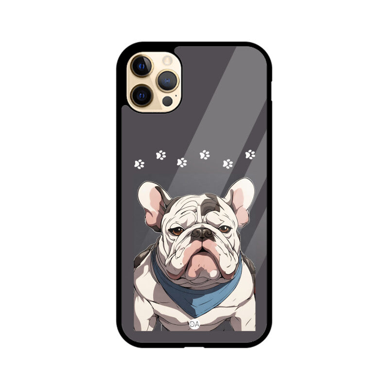 Bull Dog Grey Design Case For iPhone