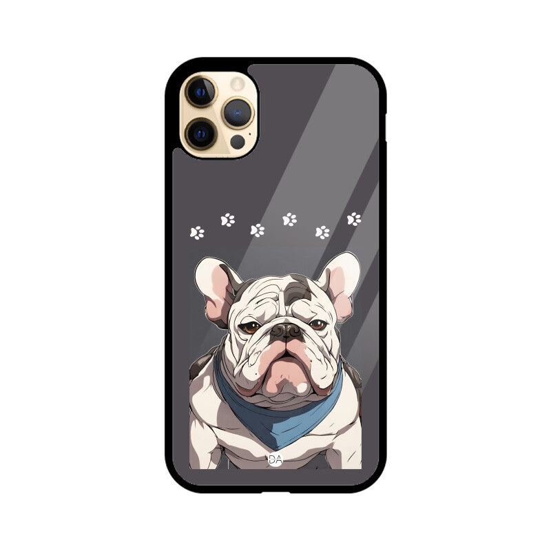 Bull Dog Grey Design Case For iPhone