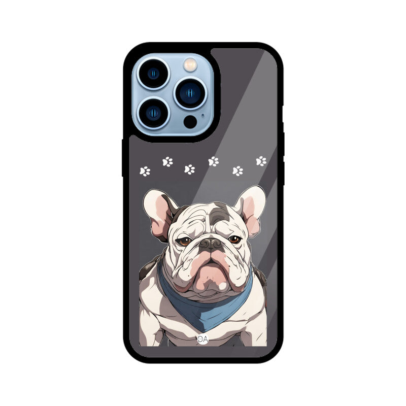 Bull Dog Grey Design Case For iPhone