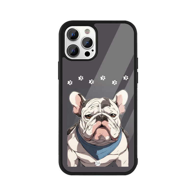 Bull Dog Grey Design Case For iPhone