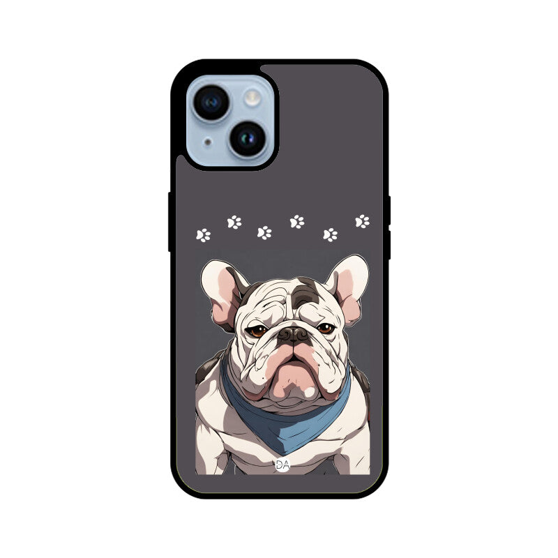 Bull Dog Grey Design Case For iPhone