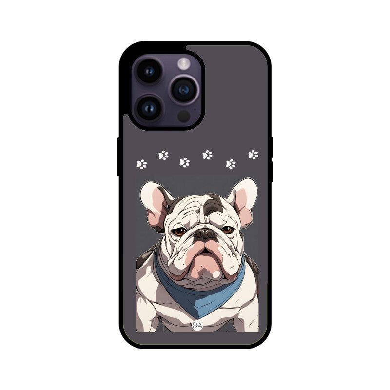 Bull Dog Grey Design Case For iPhone