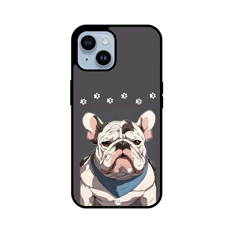 Bull Dog Grey Design Case For iPhone