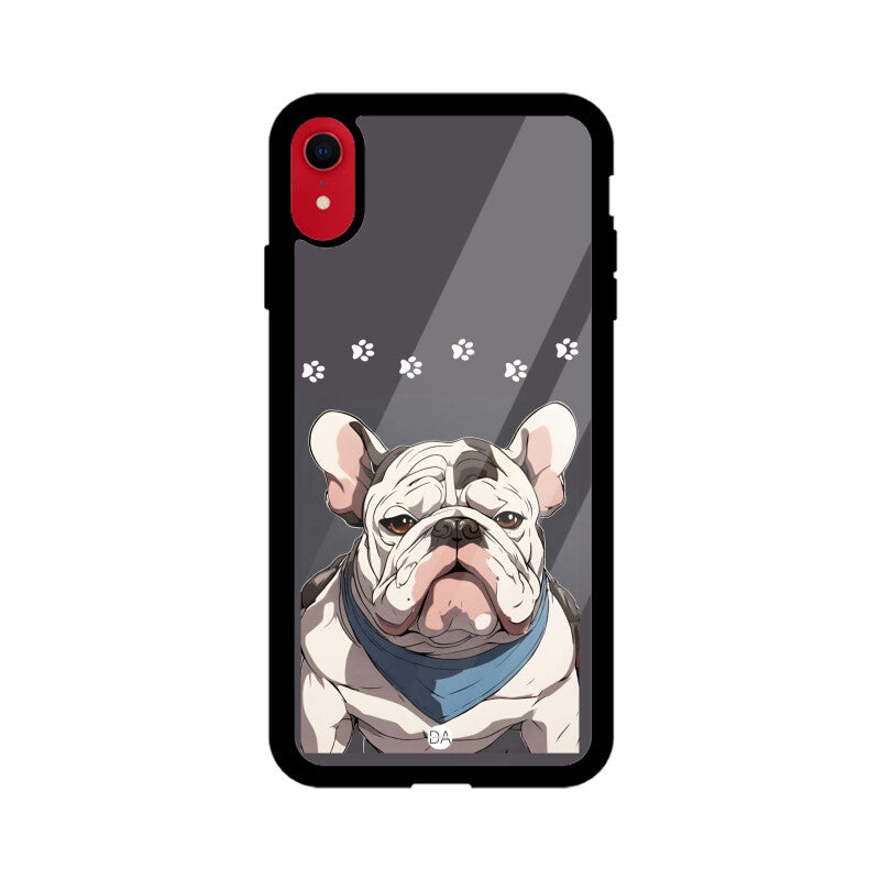 Bull Dog Grey Design Case For iPhone