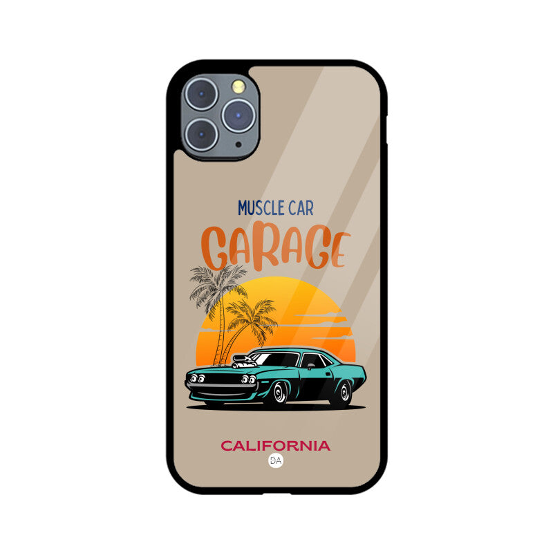 Muscle Car Beige Design Case For iPhone