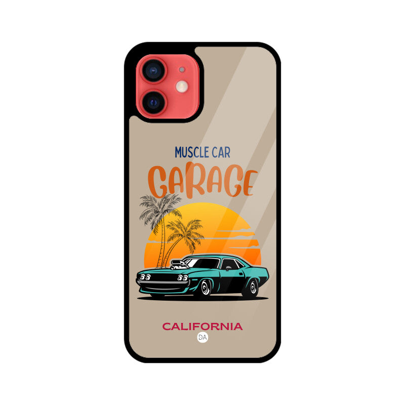 Muscle Car Beige Design Case For iPhone