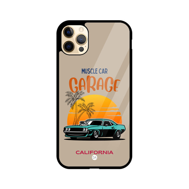 Muscle Car Beige Design Case For iPhone