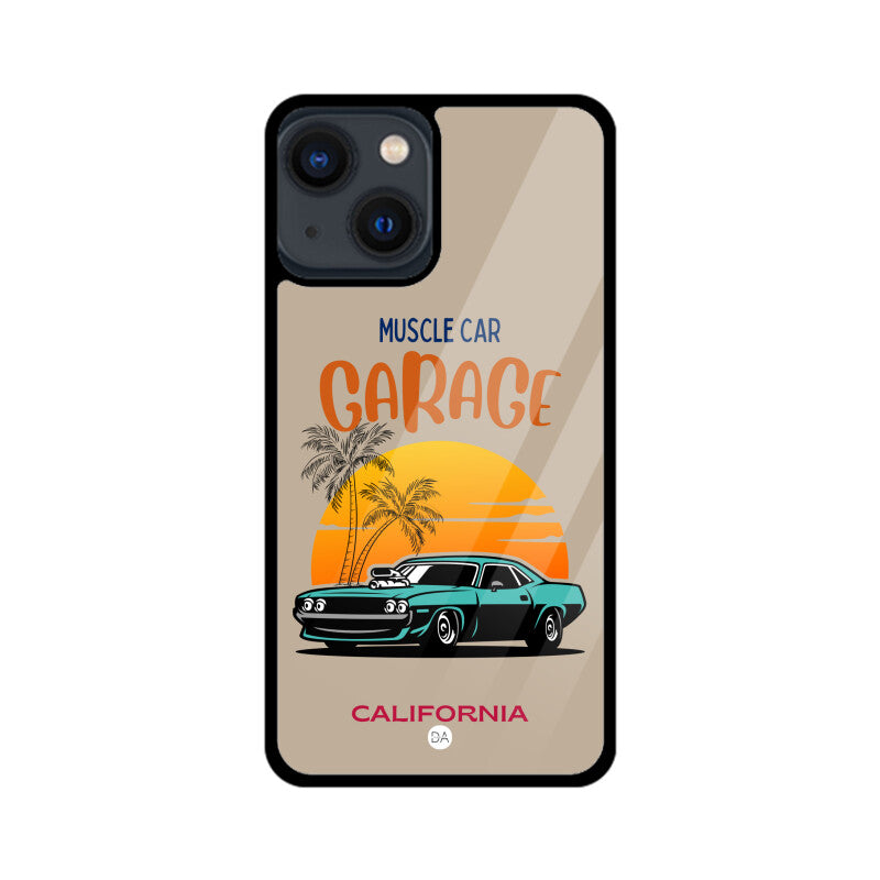 Muscle Car Beige Design Case For iPhone