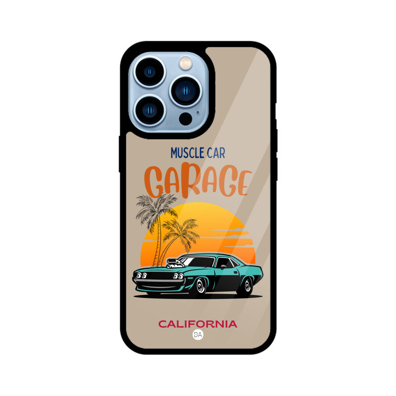 Muscle Car Beige Design Case For iPhone