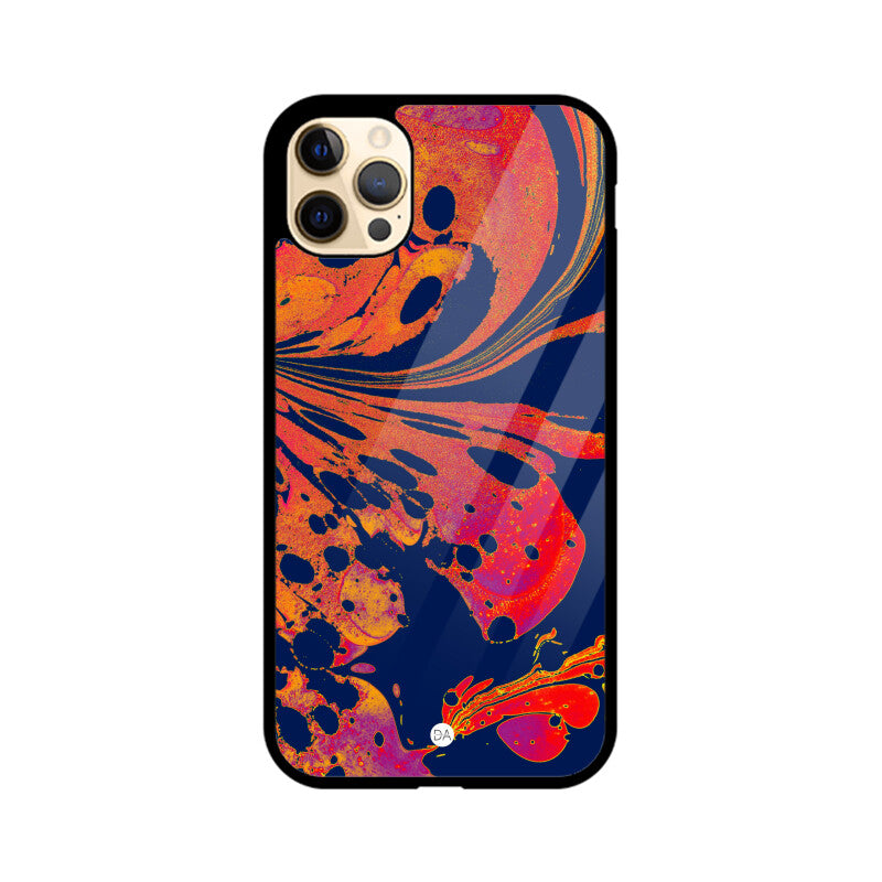 Painting Red Blue Design Case For iPhone