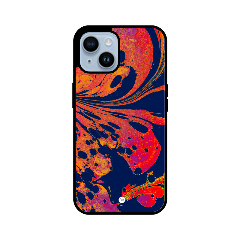 Painting Red Blue Design Case For iPhone