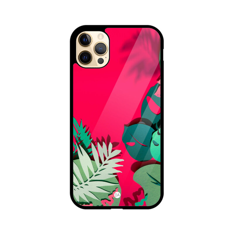 Painting Leaves Red Design Case For iPhone