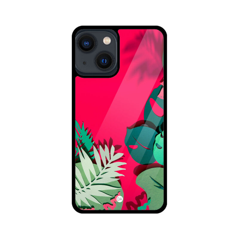 Painting Leaves Red Design Case For iPhone