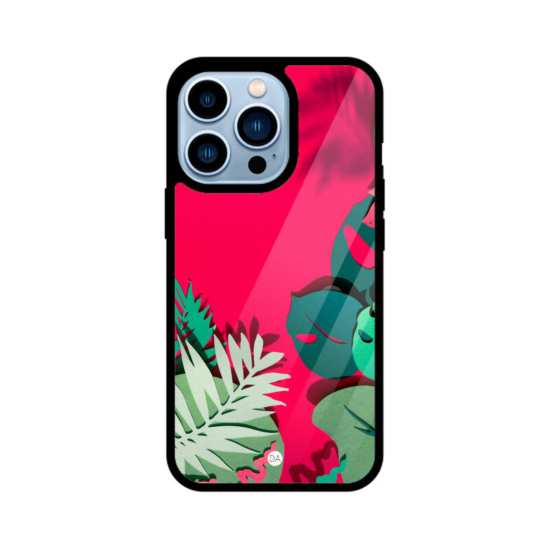 Painting Leaves Red Design Case For iPhone