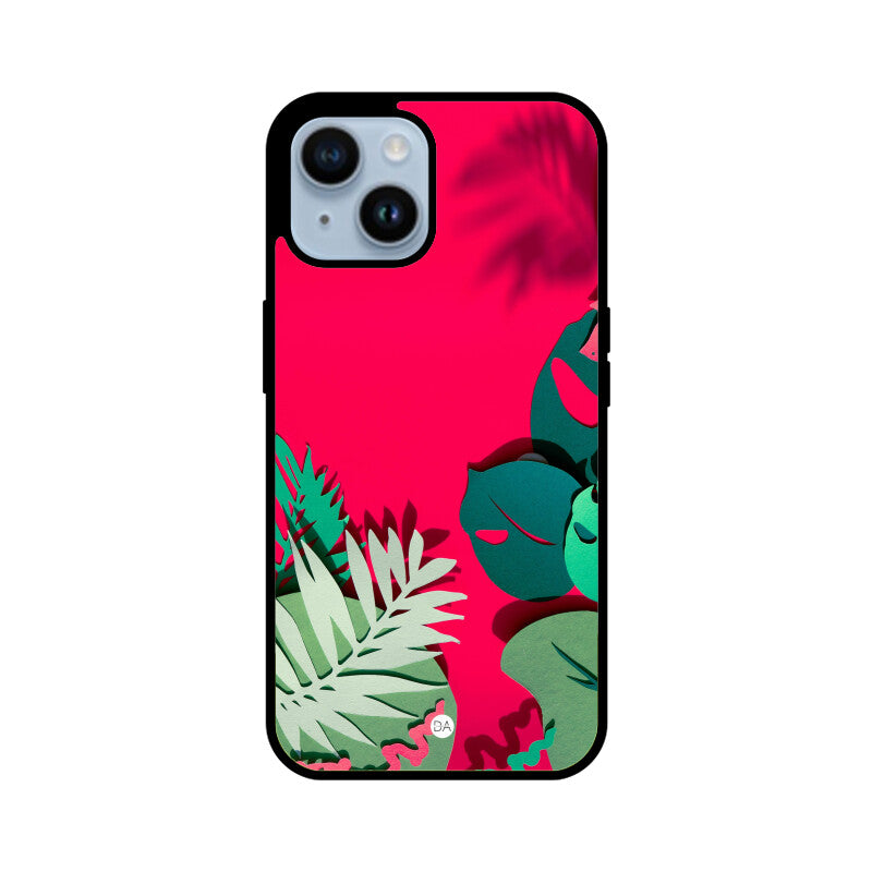 Painting Leaves Red Design Case For iPhone